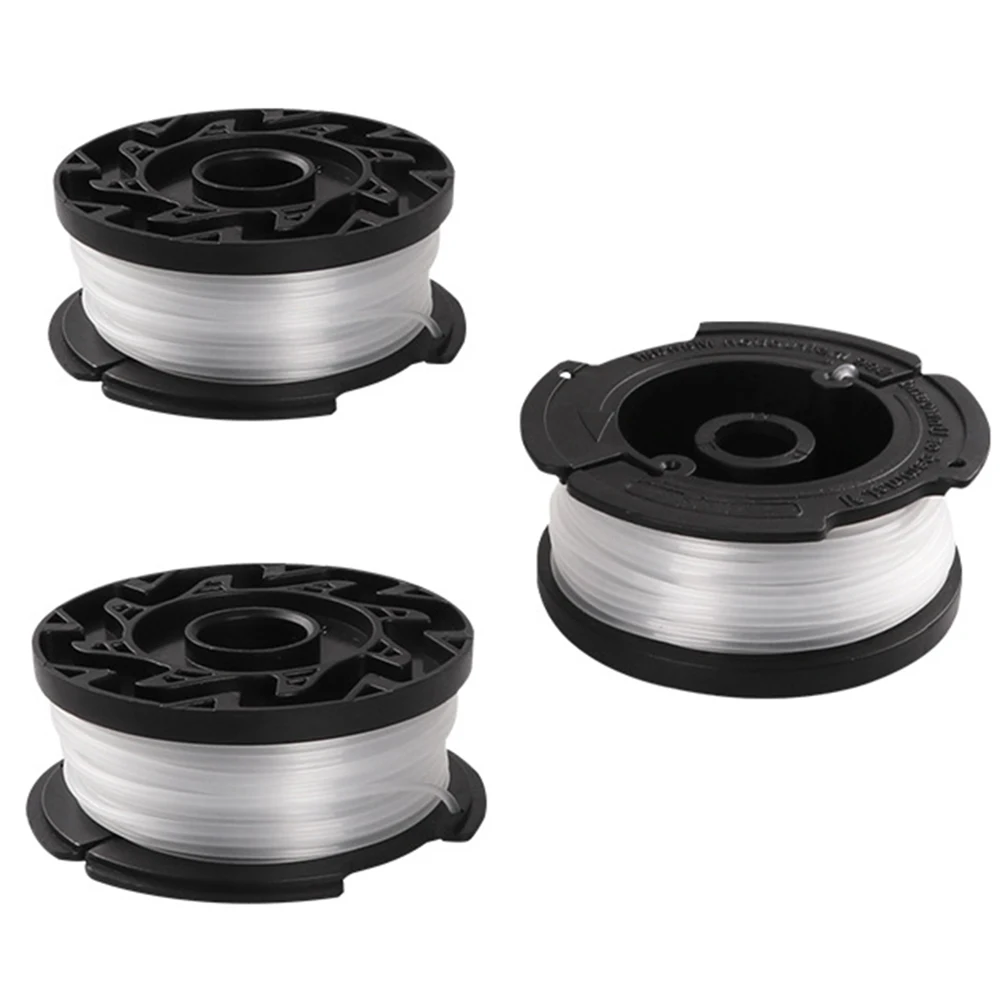 3PCS Mowing Line Replacement Spools Trimmer Nylon Bump Head Compatible Strimmers Strong Sturdy Flexible Easy Install Save Time