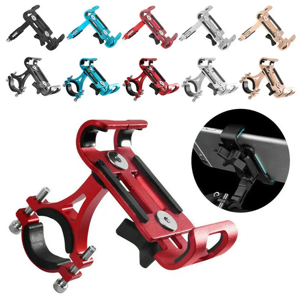 Durable Metal Handlebar Stand Bracket Aluminum Alloy Phone Mount Cellphone Support Bicycle Motorcycle Phone Holder Bike Stents