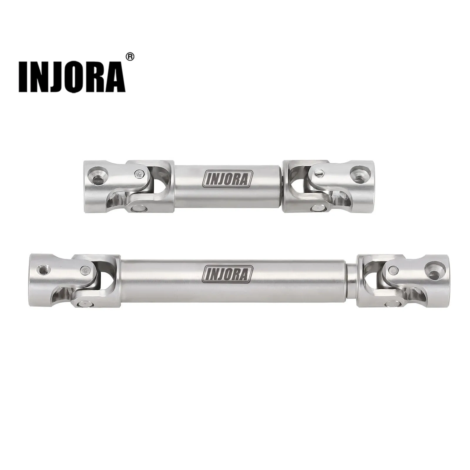 INJORA Stainless Steel Center Drive Shafts for 1/18 RC Crawler TRX4M High Trail K10 (4M-72)