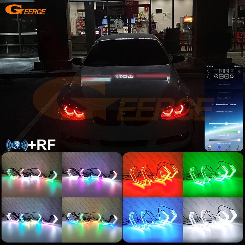

For BMW 3 Series E92 E93 M3 Coupe Cabriolet DRL Concept M4 Iconic Style Dynamic Multi Color RGB LED Angel Eyes Kit Halo Rings