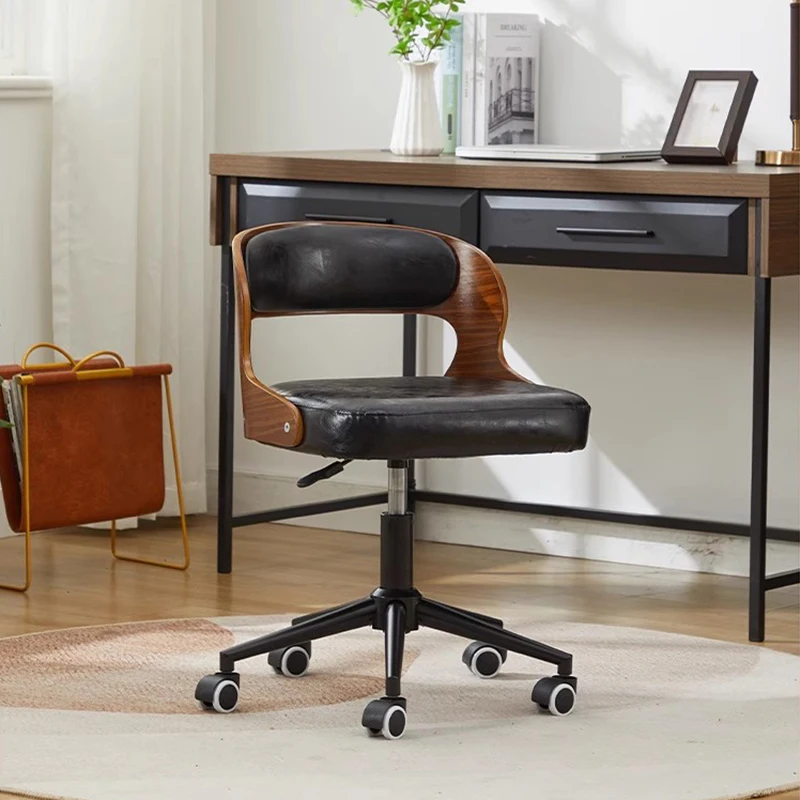 

Designer Wooden Office Chair Vanity Barber Nordic Bedroom Office Chair Reading Student Sillas De Oficina Library Furniture