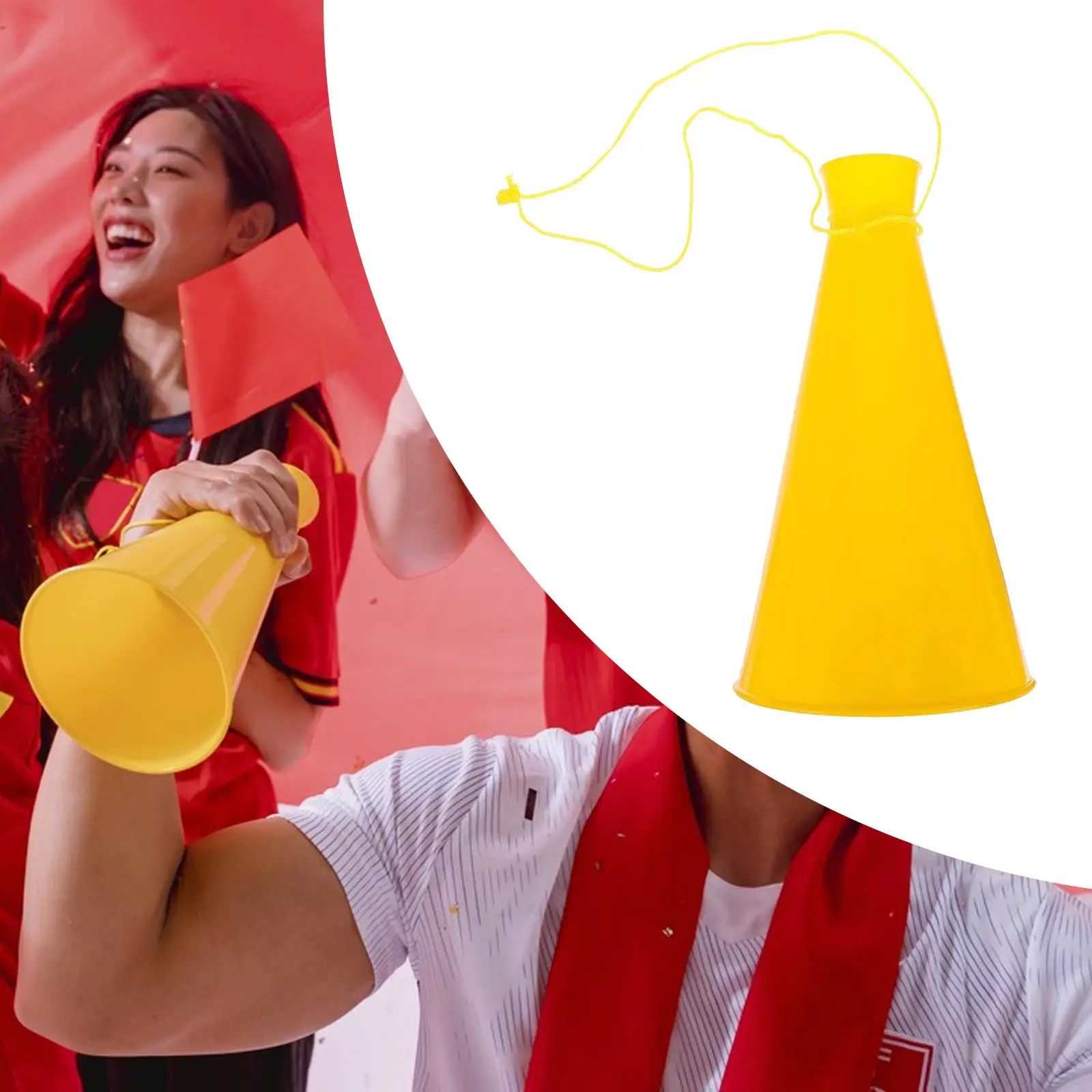 Cheering Horn for Sports Events Match Game Prop Plastic Trumpet Megaphone Noise Maker for Birthday Party Camping Halloween