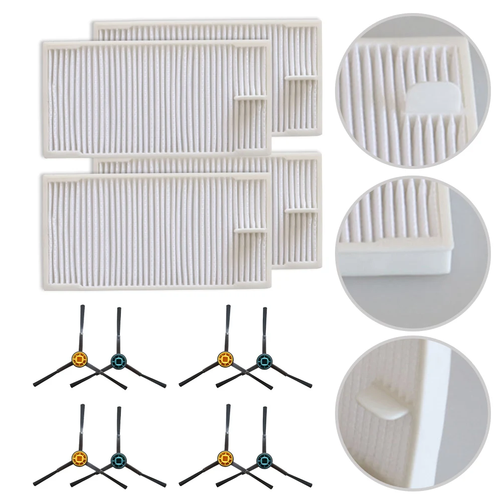 Replacement Spare Filter Side Brushes Kit For EUREKA-NER600 Robot Vacuum Cleaner Ensuring High Efficiency In Capturing Dust