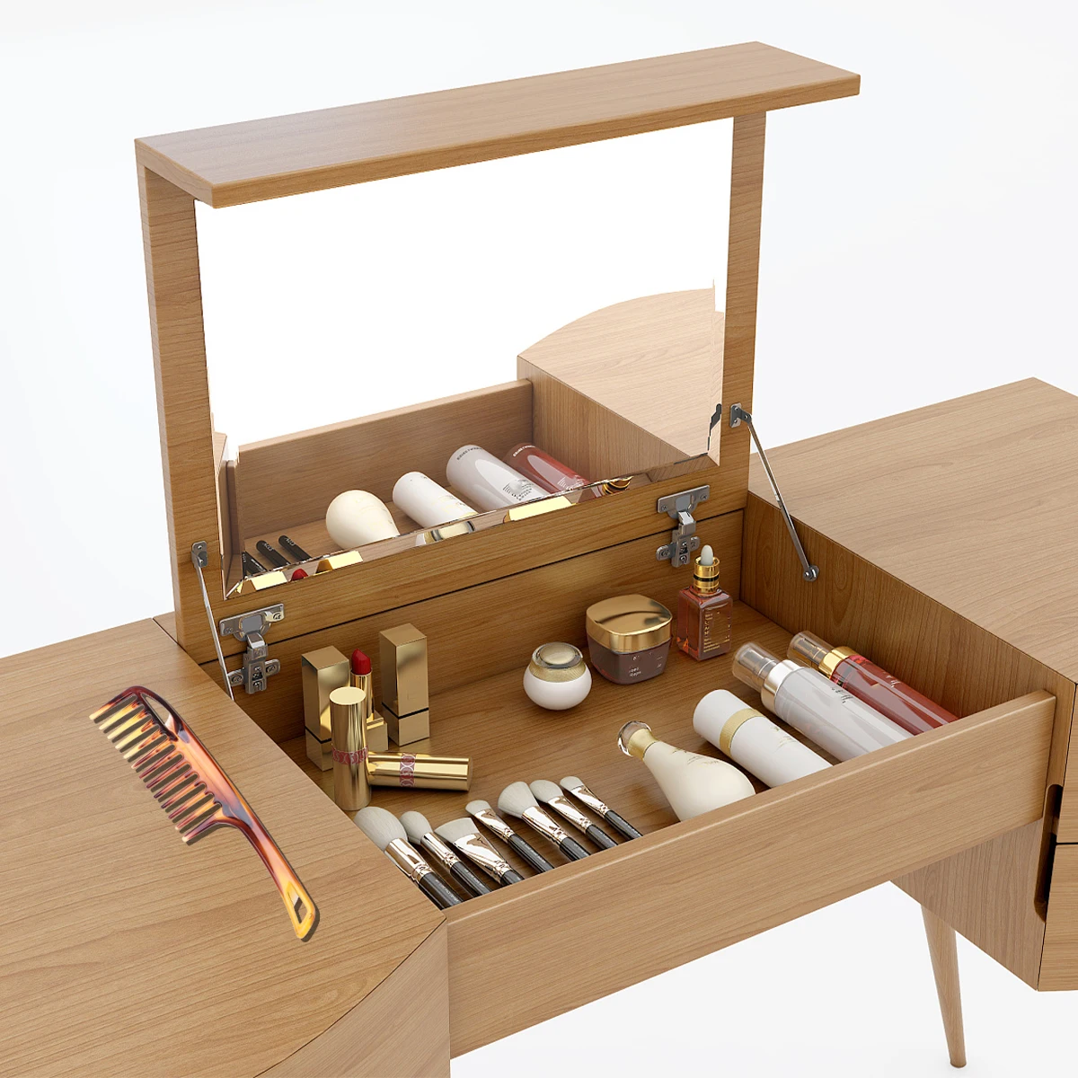 

2pcs Wide Tooth Comb Long Handle Hair Styling Comb For Men Women Retro Barber Large Teeth Hairdressing Tool Durable Pp Material