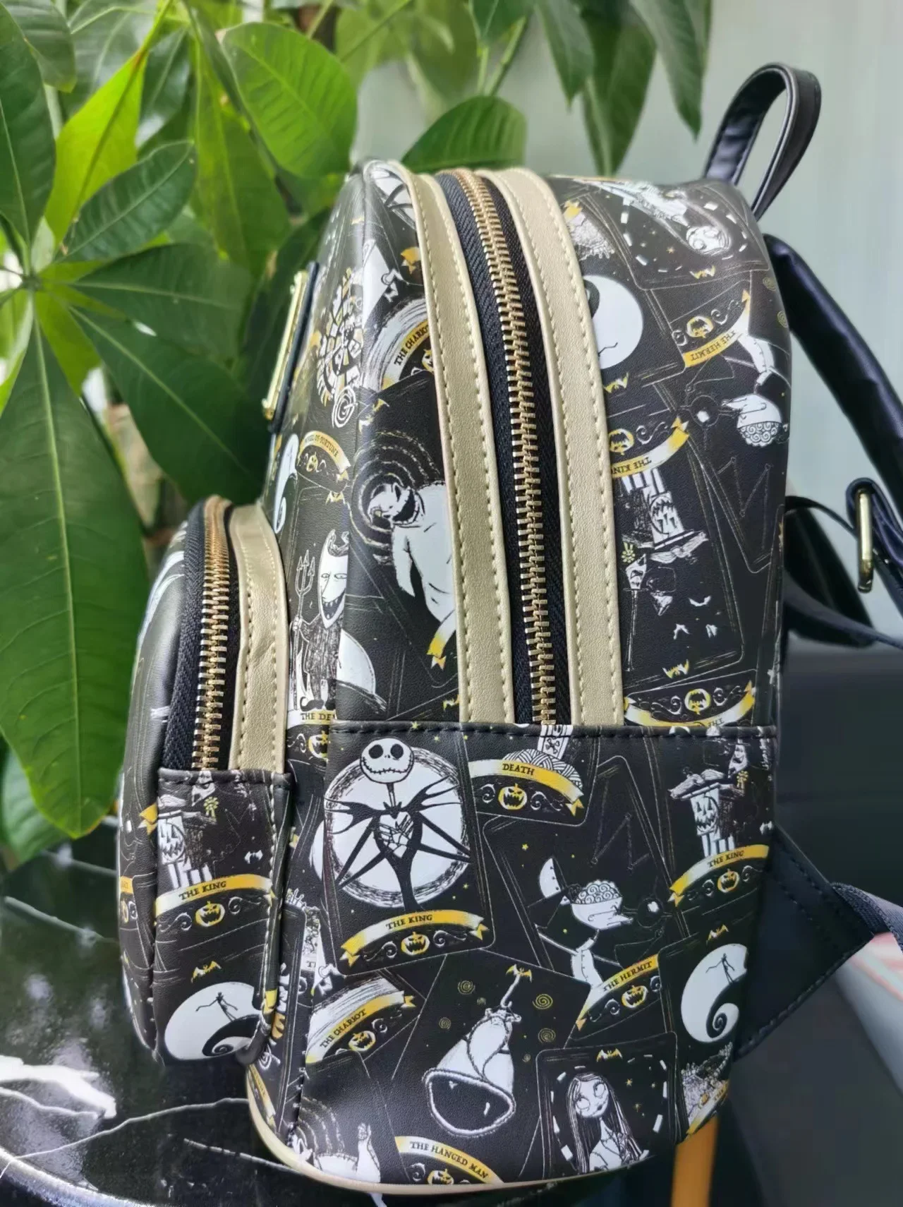 حقيبة ظهر The Nightmare Before Christmas Cartoon Jack Sally Cosplay حقيبة ظهر صغيرة للرجال والنساء حقيبة مدرسية كاجوال