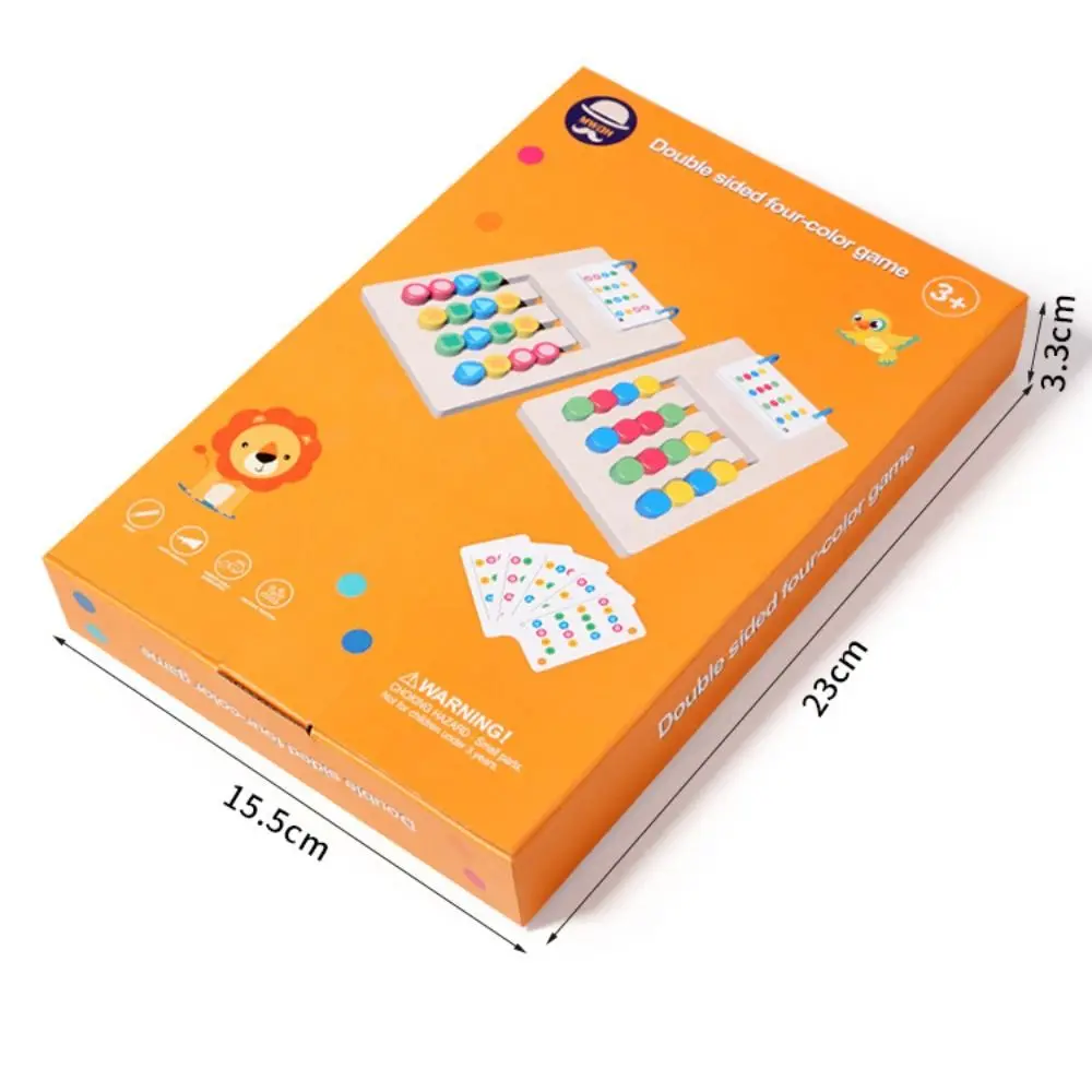 Gioco di abbinamento colori a 4 colori Montessori Pensiero in legno Sviluppa giocattoli Coordinazione occhio-mano Educazione precoce