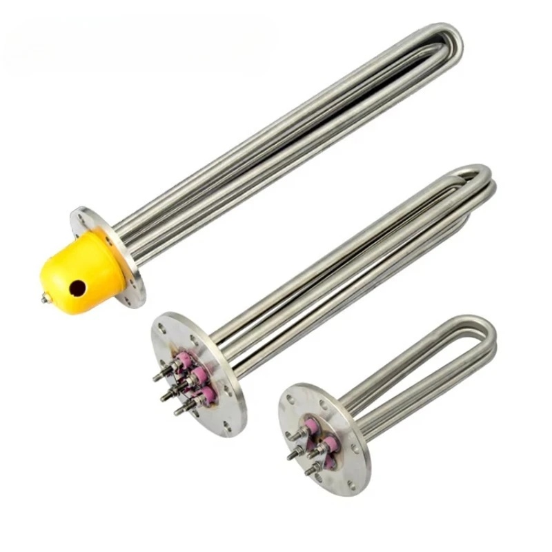 240v 1500w Sus304 Industrial Electric Oil Water Flange Immersion Tubular Heater