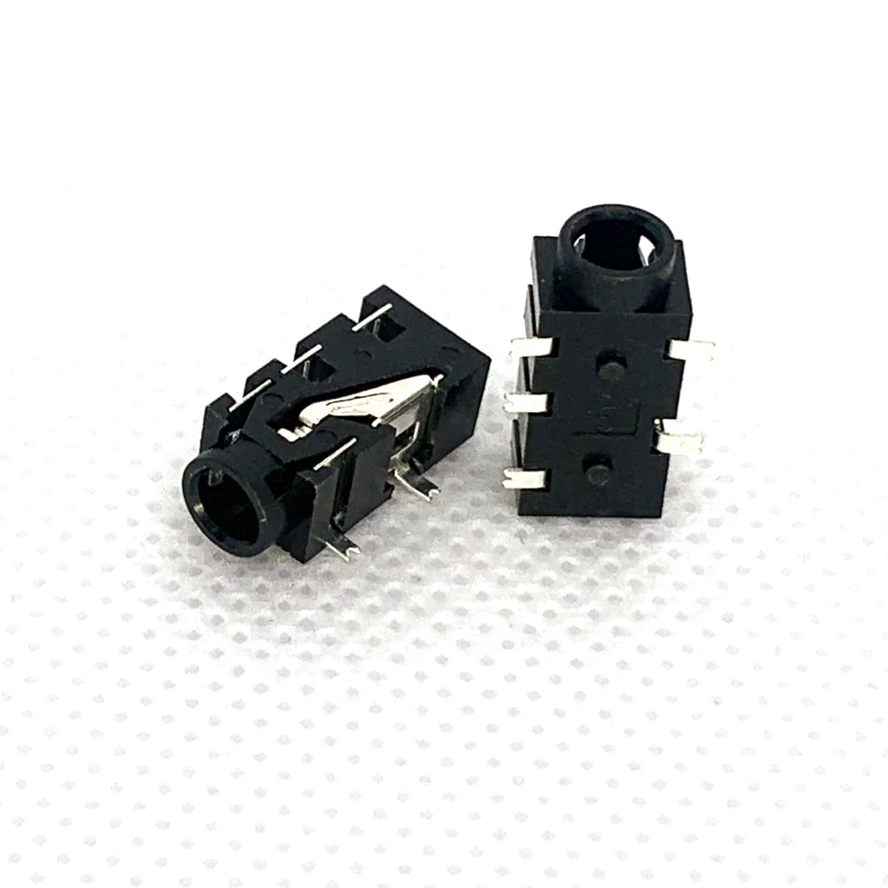 10 sztuk 3.5mm gniazdo Audio PJ-327F poziome 5Pin SMD podstawa montażowa czterosegmentowe złącze słuchawki Stereo podwójny kanał