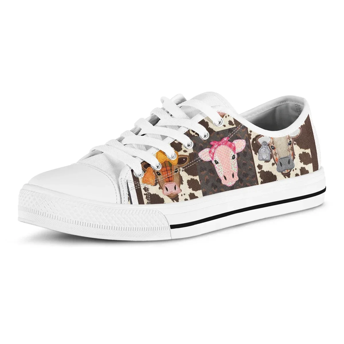 Cute Animal Cow Lover Canvas Shoes Women Breathable Sneakers Brand Sport Shoes For Woman Casual Vulcanized Shoe Flats