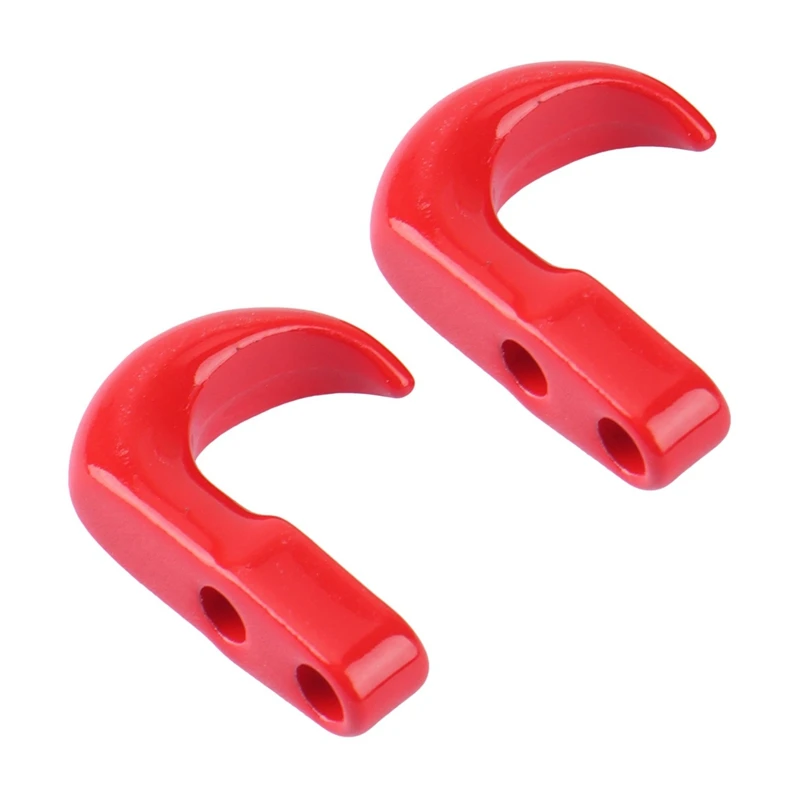 4Pcs 16X11mm Metal Trailer Tow Hook Shackle Rescue Hook For Traxxas TRX4M Axial SCX24 1/18 1/24 RC Crawler Car Parts