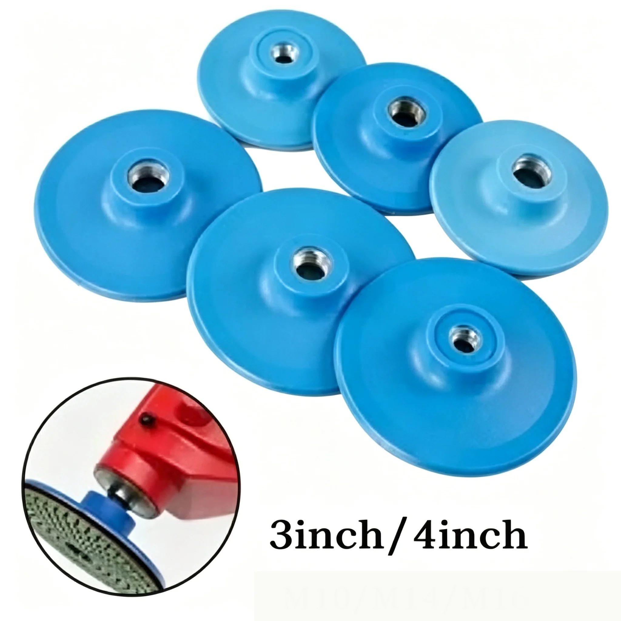

1pc 3inch/4inch Sanding Disc Backing Pad M10/M14/M16 Thread Self-adhesive Hook-Loop Backed Plate Abrasive Disks For Sanders