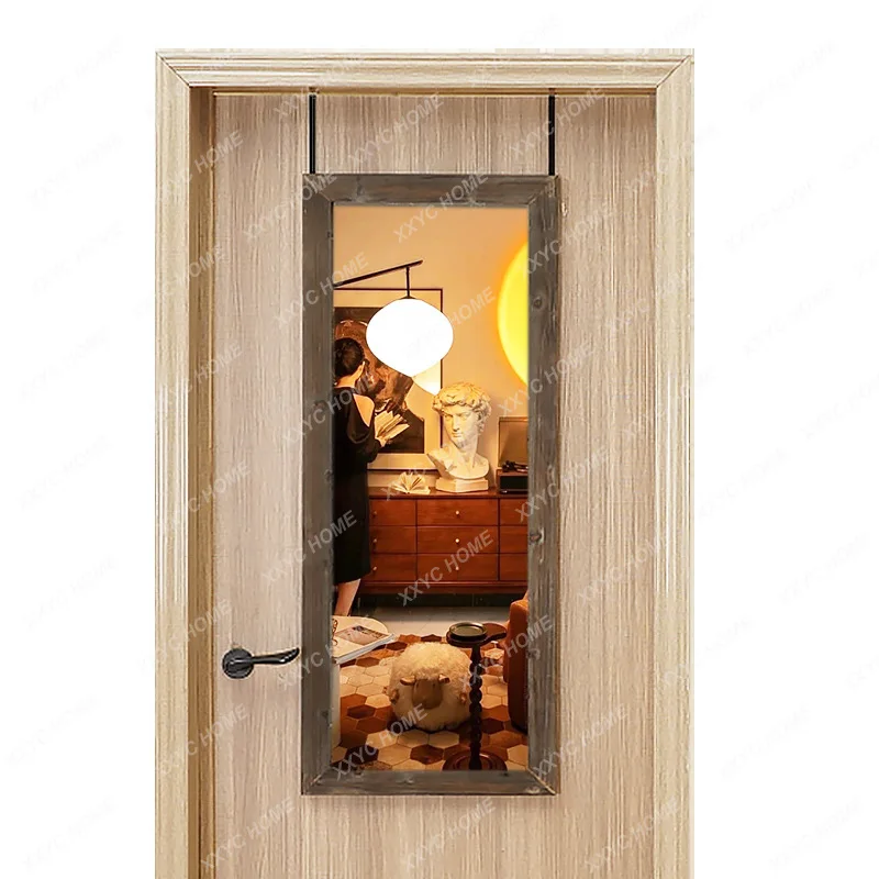 SS Hanging mirror behind the door, dressing mirror on the wall all over the body, household bedroom hanging door fitting mirror