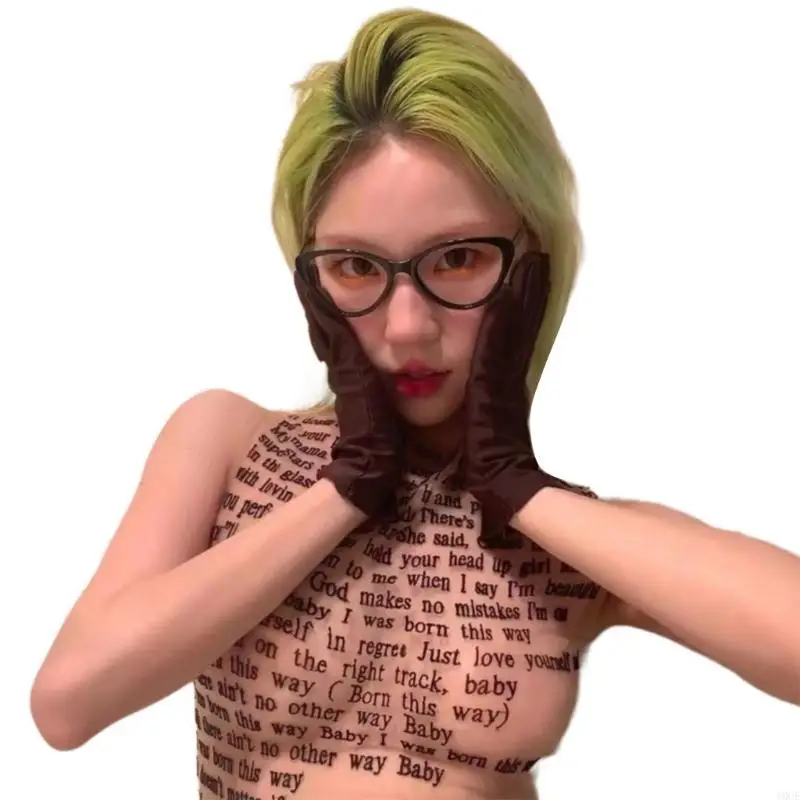 حرف فريد من نوعه طباعة بلا أكمام أعلى قمم الخزانات للتنفس لأفراد الأزياء #5