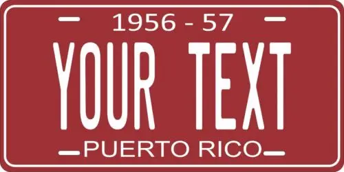 Puerto Rico 1956 License Plate Personalized Custom Car Bike Motorcycle Moped Aluminum