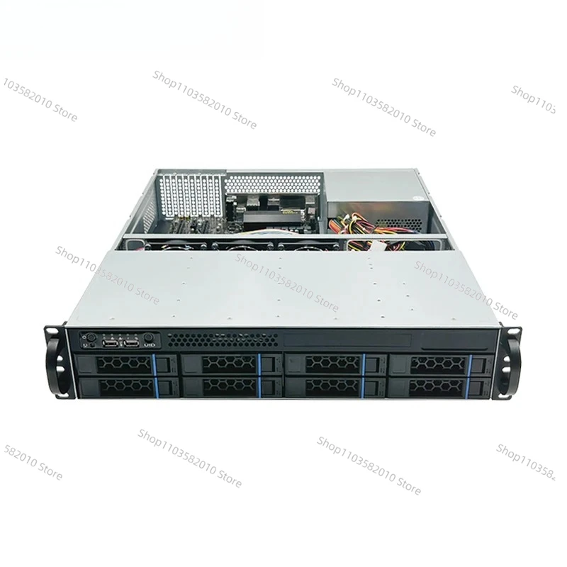 8-Bay HDD 2U Hotswap Server Case, 520mm Depth, Supports ATX PSU, M-ATX 9.6