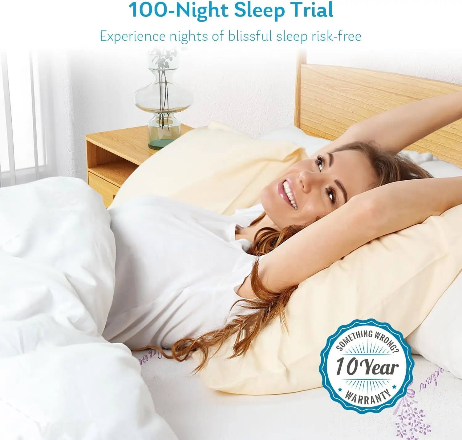 Materasso King wOod-it, letto in memory foam gel medio resistente in una scatola, limitatore di pressione, 10 pollici