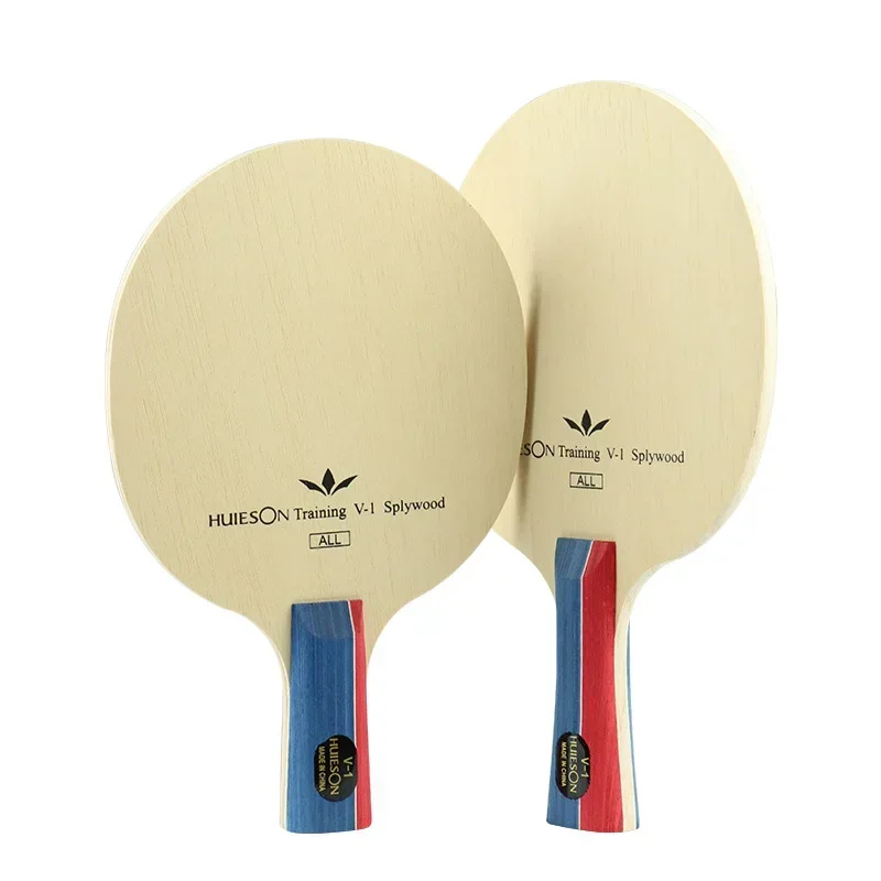 Table Tennis Racket Ping Pong 5 Layers Medium Speed Ping Pong Racket Wood Beige Blade Shakehand Grip/Pen-hold Grip Rackets