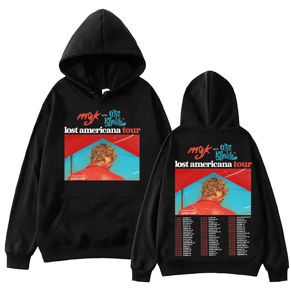 

Пулемет Келли MGK Lost Americana Tour Толстовка Harajuku Хип-Хоп Пуловер Топы Толстовка Подарок