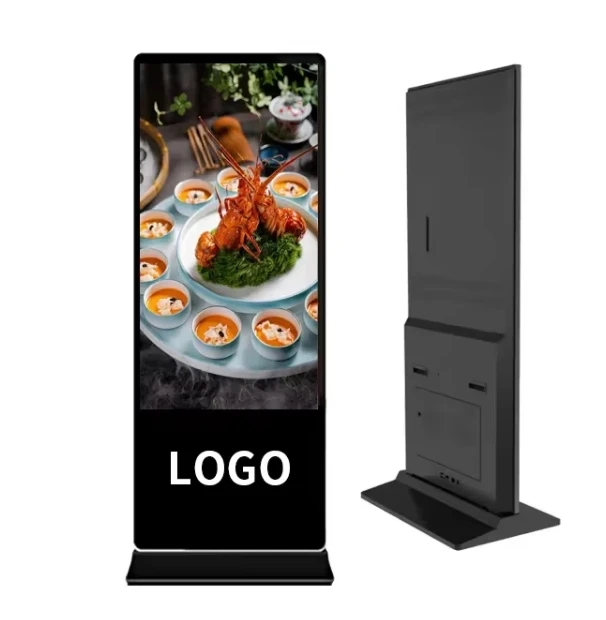 حامل أرضي رقمي لافتات عرض رقمية وشاشة إعلانية عالية الدقة للاستخدام التجاري في المدارك وشاشة LCD عالية السطوع