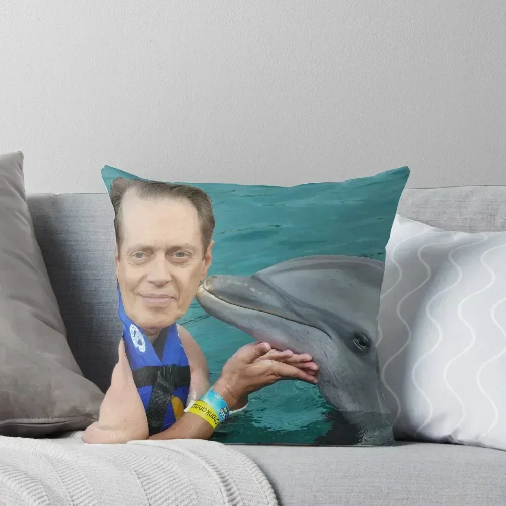 

Dolphin Kisses Throw Pillow Cusions Cover Custom Cushion Photo Cushions For Sofa luxury sofa pillows pillow