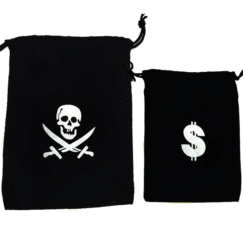 Piraten-Geschenktüten mit Kordelzug, Münzbeutel für Kinder, Halloween-Geburtstagsparty-Gastgeschenke, Kleine Süßigkeiten-Beutel