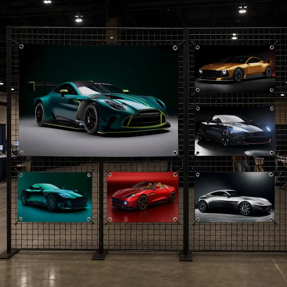 A-Aston Cool Supercar-Mar-tin Flags Interior Wall Hanging Background Art Banner Bedroom Home Living Room Outdoor Party Decor