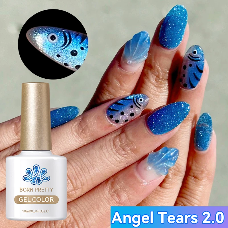 

BORN PRETTY Blue Angel Tears Fish Cat Магнитный гель-лак для ногтей Auroras Crystal Soak Off Гель-лак Все для маникюрного салона дома