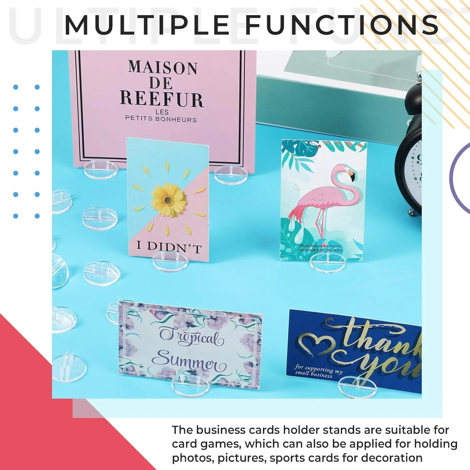 10-50 قطعة بطاقة صغيرة تقف مكان حاملي بطاقات ورقة قواعد مصغرة واضح ورقة مجلس كليب لأرقام طاولة الألعاب حفل زفاف