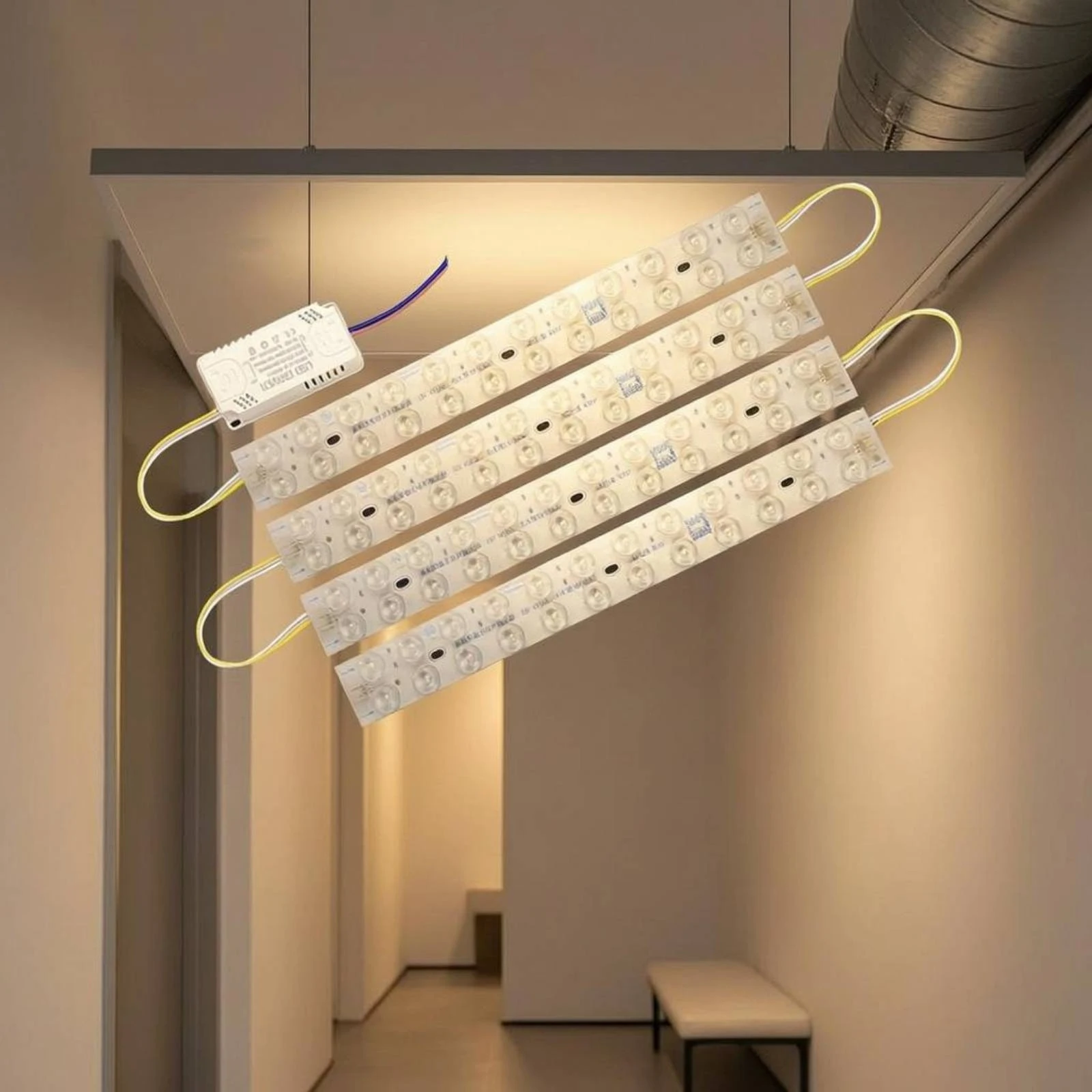 LED Light Strip Assembly Pale Illumination Bar Assembly LED Bar Module Connected Wires Driver Module Installation