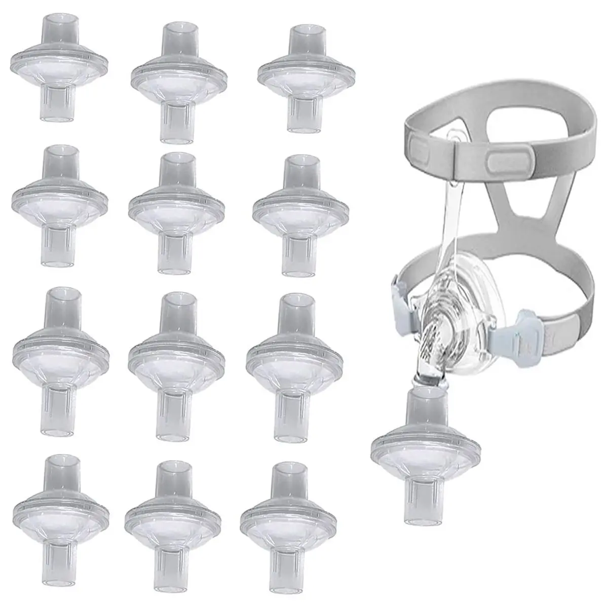 12 Packs Universal in-Line Filters, Filtered Air Connector for , Fits All 22mm 25mm Heated Tube Machines