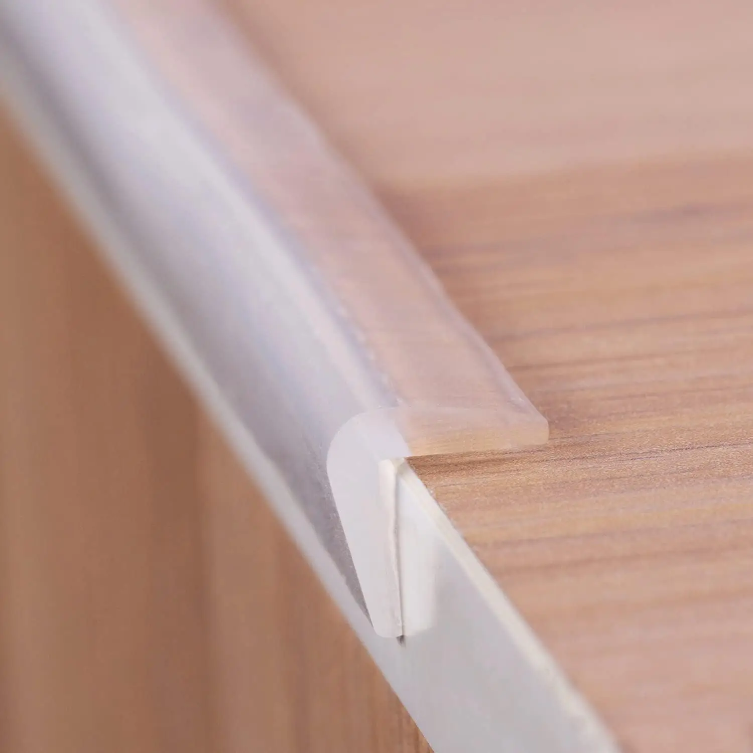 

Clear Silicone Edge Protectors for Baby Safety, Pre-Taped Adhesive, 3 FT Length, Easy Installation