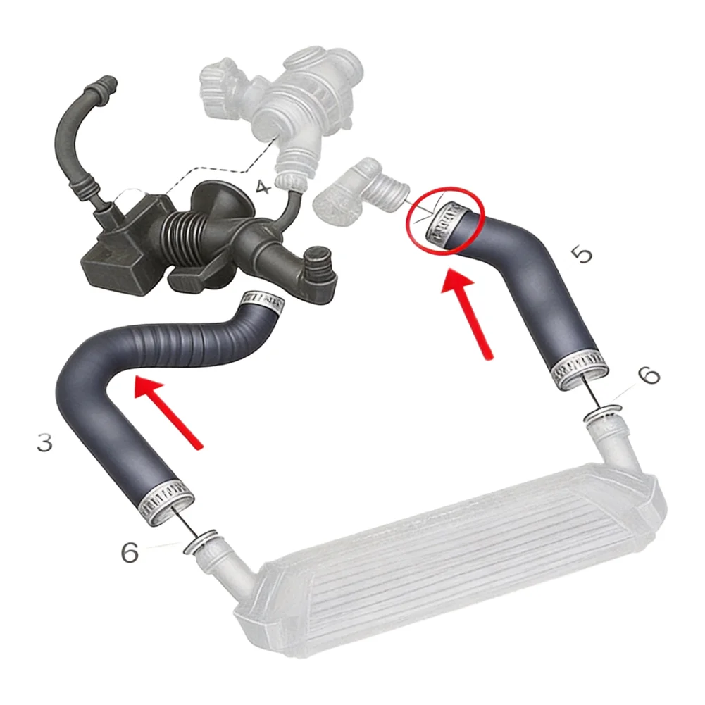 Air Intake Seal Turbo Boost Pipe Factory Specification Fit Direct Replacement Part Plastic Material For BMW X5 F15