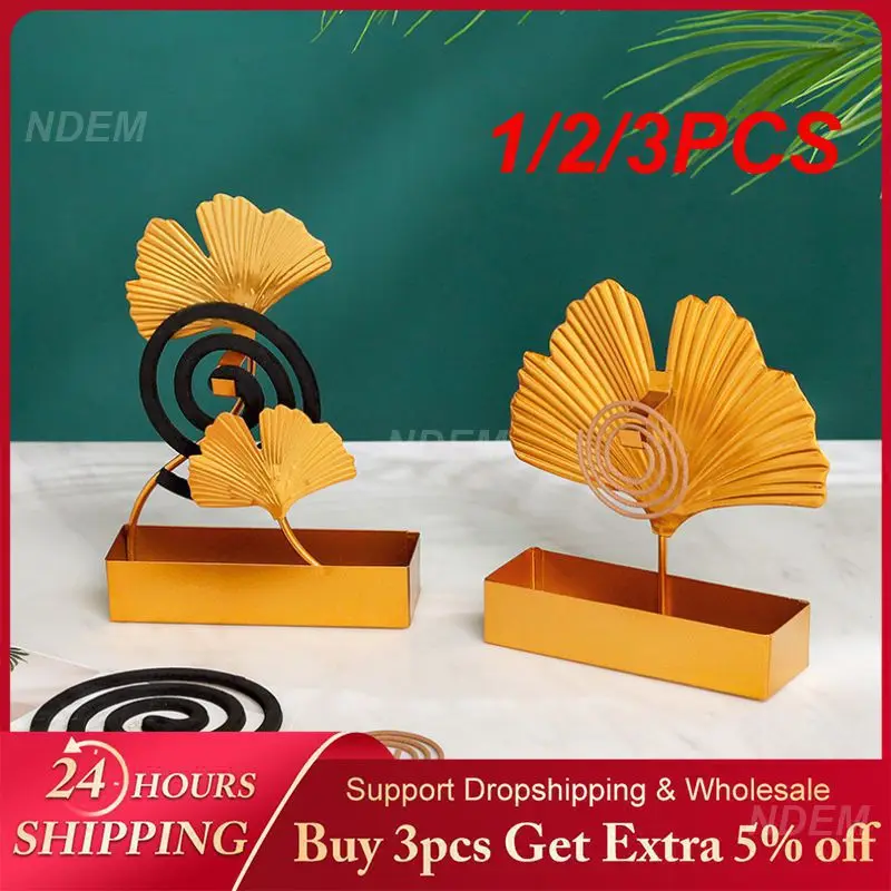 1/2/3PCS Ginkgo Leaf Mosquito Coil Holder Portable Hanging Mosquito Coil Shelf Innovative Home Sandalwood Mosquito Repellent