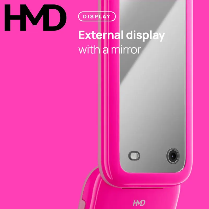 HMD Barbie-telefoon 4G Functie Telefooncamera 1450mAh Bluetooth 5.0 FM-radio Dual SIM Bettery Type-C-poort Mobiele telefoon