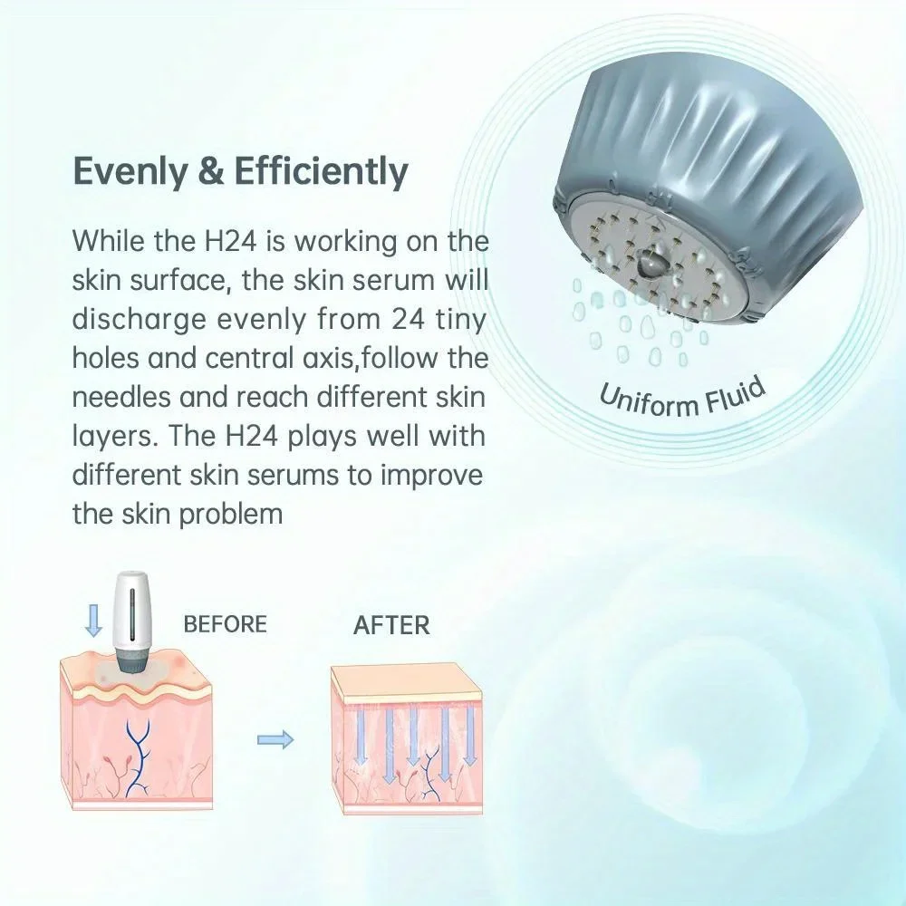 24 إبر ديرما ختم التيتانيوم إبرة مجهرية إبرة حيوية H24 هيدرا إبرة كفاءة قابل للتعديل إبرة لتجديد شباب الجلد #6