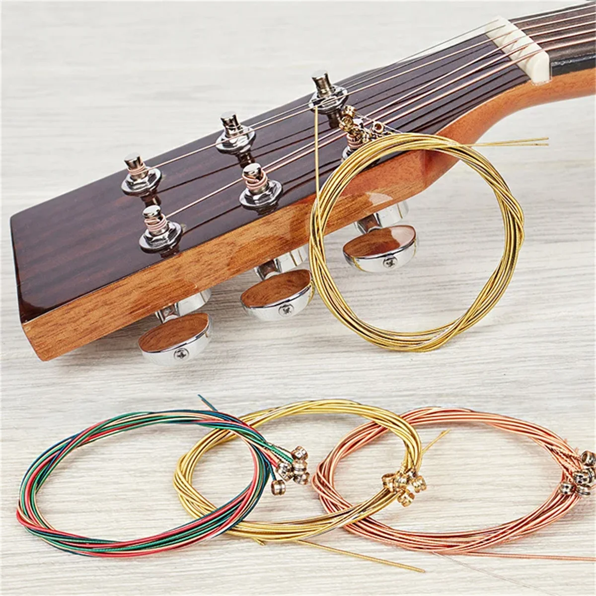 Miwayer  Acoustic Guitar Strings (6-Piece Set)  High Carbon Steel Core with Rust-Resistant Coating, Warm & Rich Tone