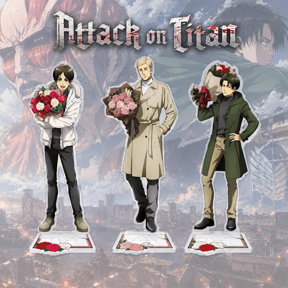 Attack on Titan Eren Yeager 15cm Acrylic Stand Keychain Figure Desk Display Decor Cosplay Peripherals Table Ornament Gift