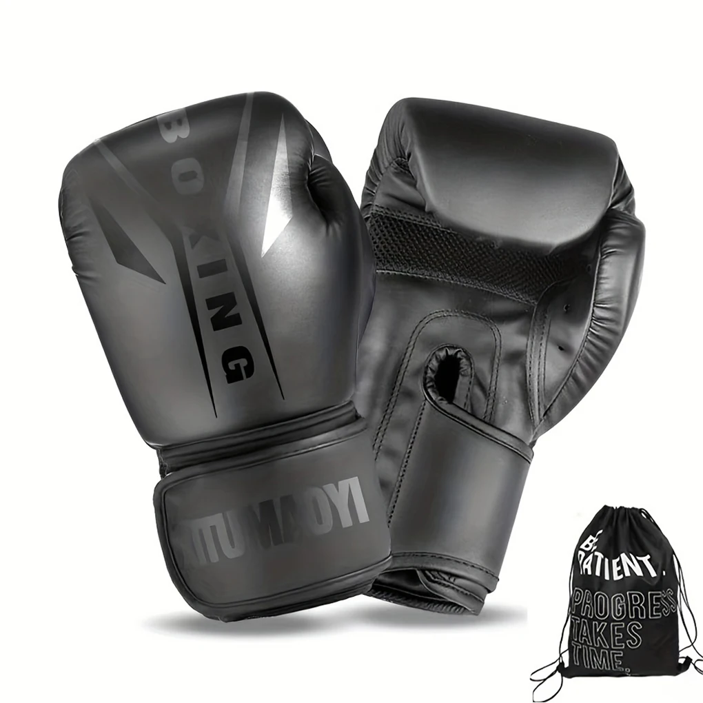 Adults Boxing Gloves Unisex PU Leather Sanda Fighting Kickboxing Boxing Punching Training Gloves Indoor Sports Equipment