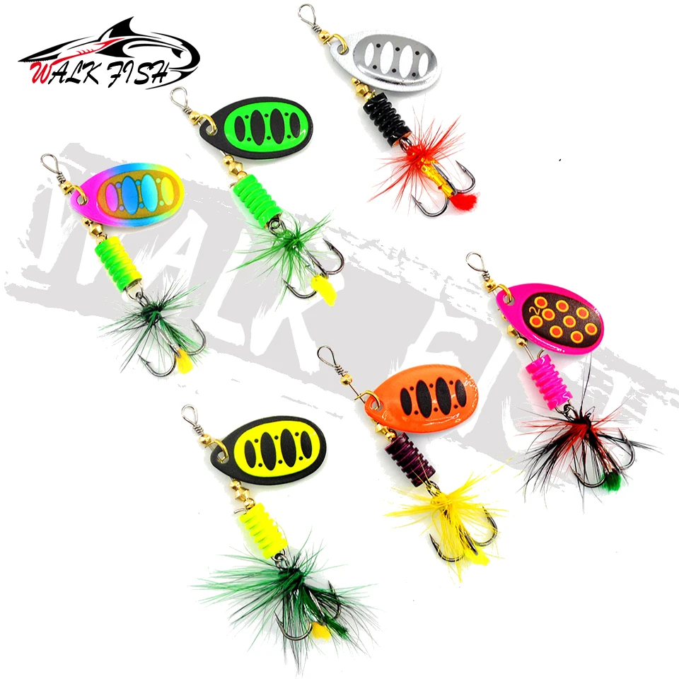 Spinnerbait Walk Fish 4.5g – Señuelo metálico con plumas para lucio - imagen 2