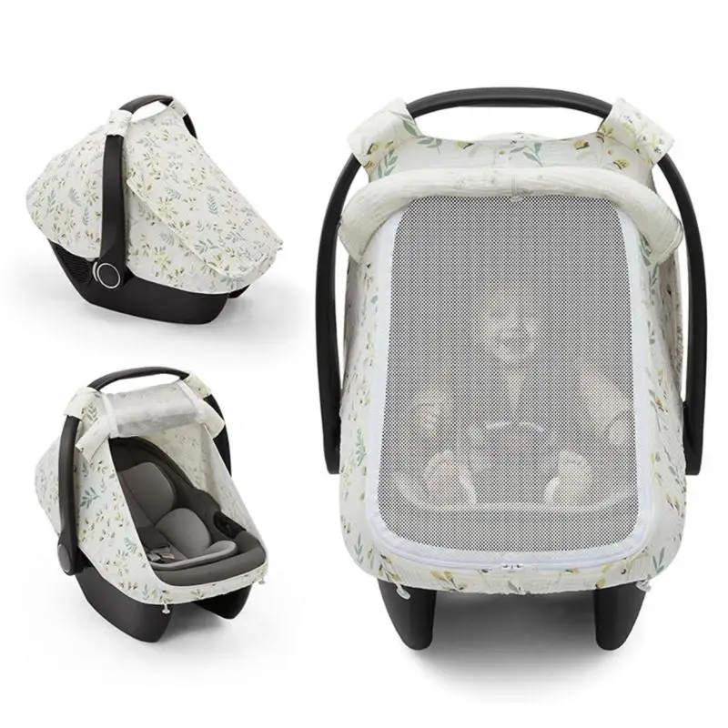 U13F Nhẹ Cho Bé Ghế Vải Cotton Thoáng Khí Tấm Che Nắng Bảo Vệ Trẻ Sơ Sinh Giỏ Đựng Tán