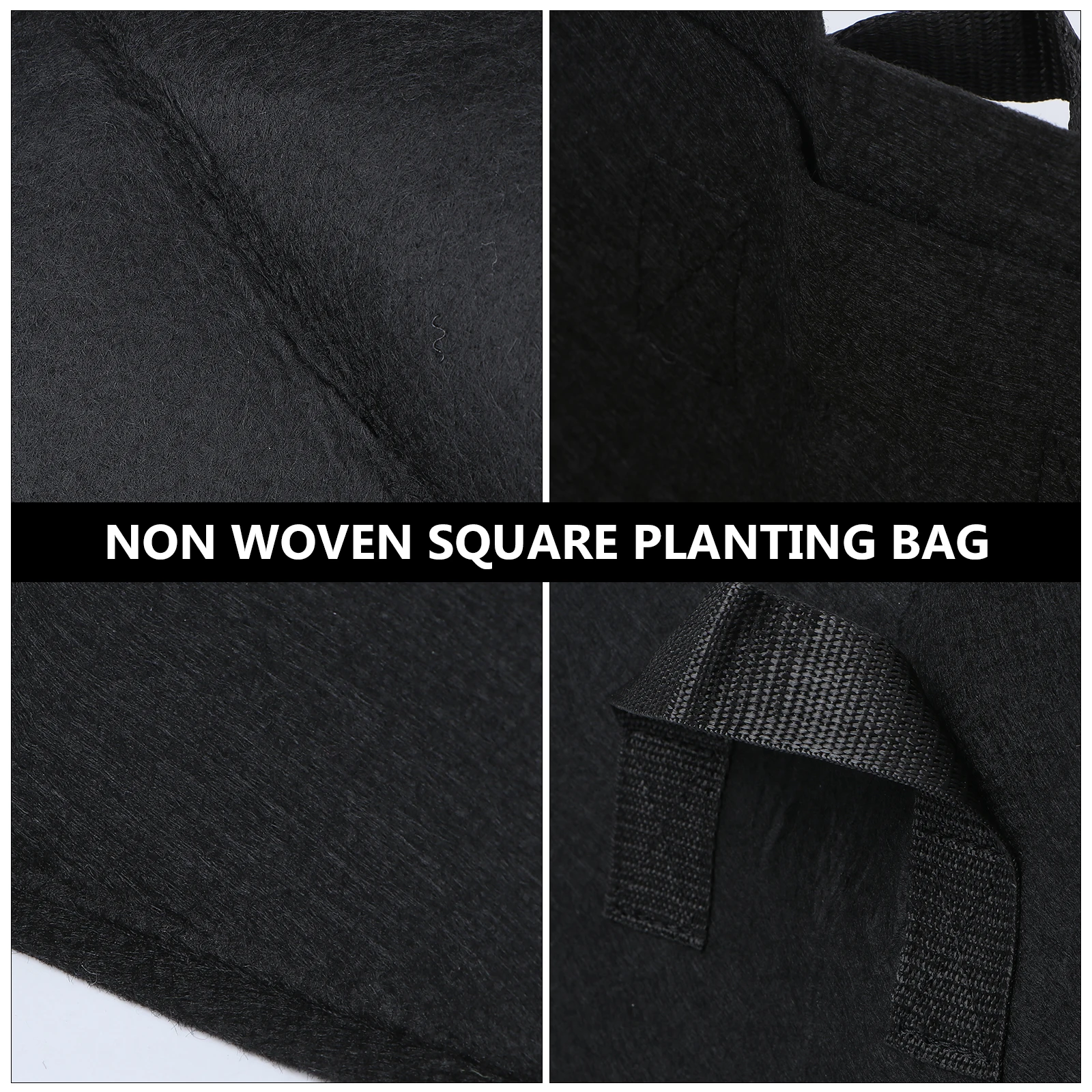 

6pcs Planting Bag 5 Gallon Black Square Fabric Pots For Vegetable Herb Garden Reusable Growth Bag With Drainage