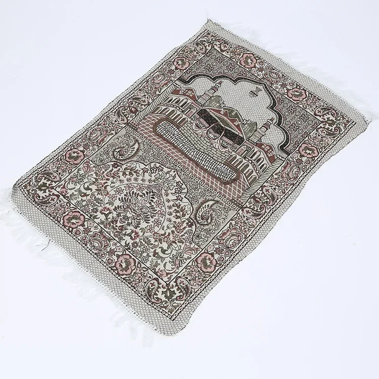 Muslim Prayer Rug Vintage Pattern Thin Islamic Carpet 150g Islam Braided Mats Prayer Mat