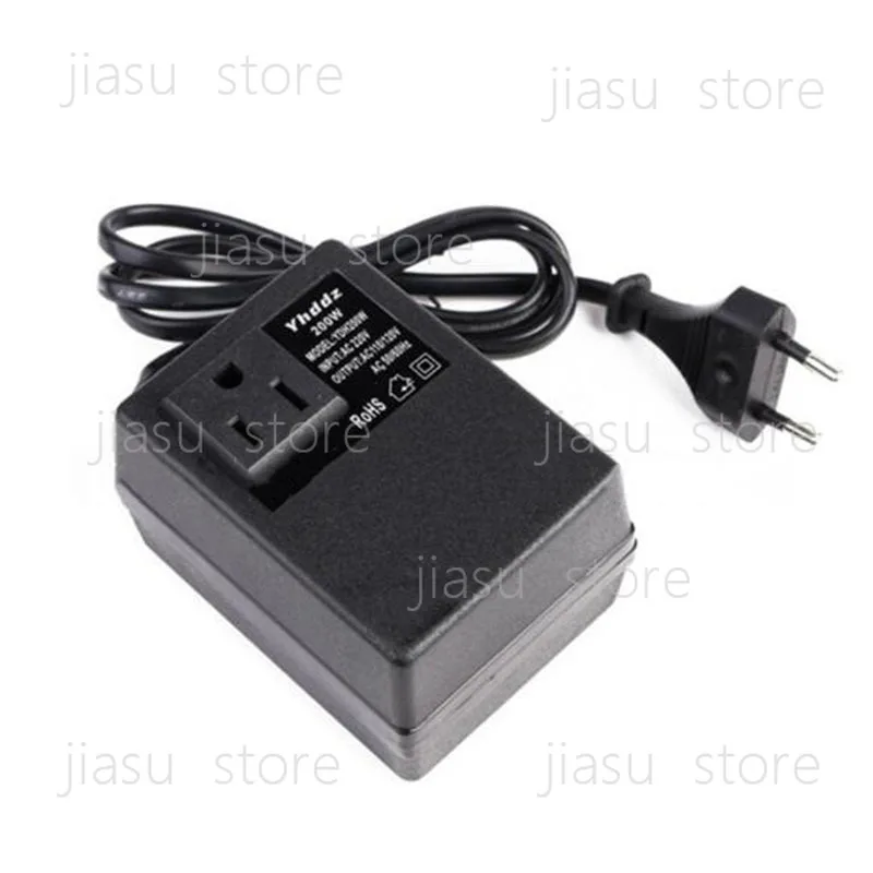 Step Down Single Phase Travel EU Plug Voltage Transformer Converter 200W Voltage Converter Transformer AC 220V to 110V