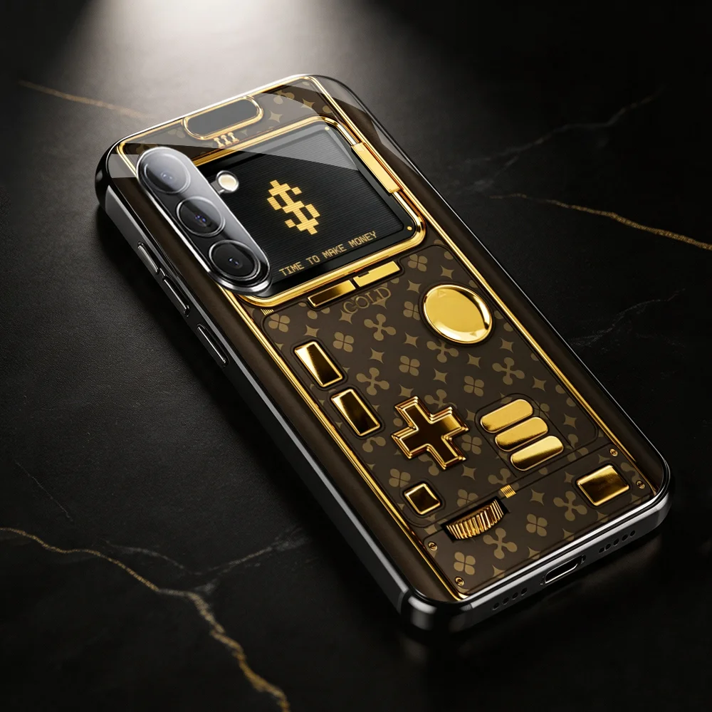 2D classic game console Tempered Glass TPU Fashion phone case for Samsung Galaxy S26/S25/S24/S23/S22/S21FE Ultra Plus Shockproof