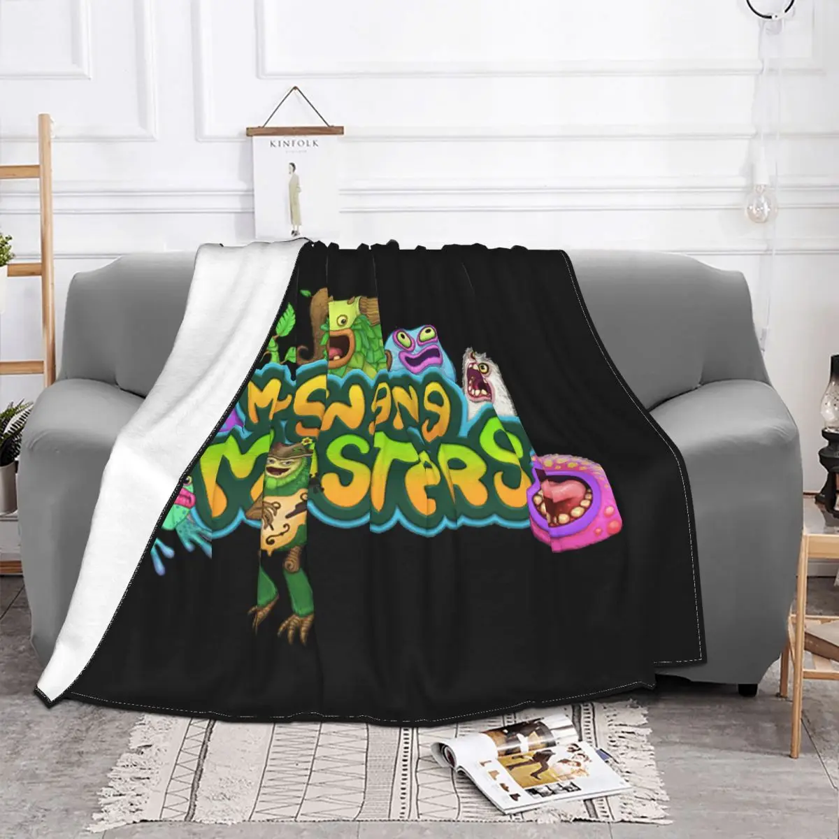 My Singing Monsters Game Cartoon Blanket Plush Funny Soft Throw Blankets for Coverlet Winter