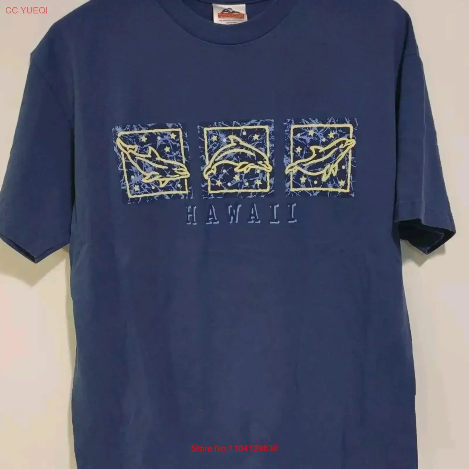 Hawaiian Dolphins Hawaii Double Sided T Shirt size Large Vintage Alstyle Tag vintage Washed Casual graphic