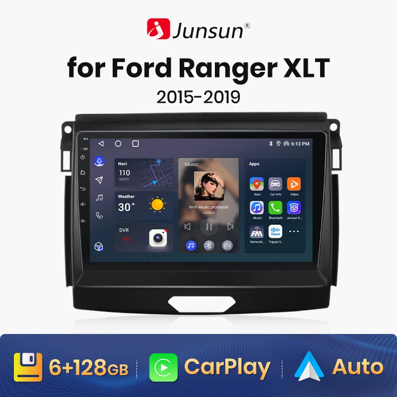 

Junsun V1 AI Voice Wireless CarPlay Android Auto Radio for FORD Ranger XLT 2015-2019 4G Car Multimedia GPS 2din autoradio