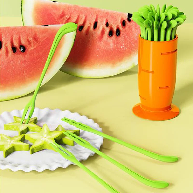 1 Set Cartoon Mini Fruit Forks for Children Snack Cake Dessert Food Fruit Pick Toothpick Bento Lunches Party Decor Lunch Forks