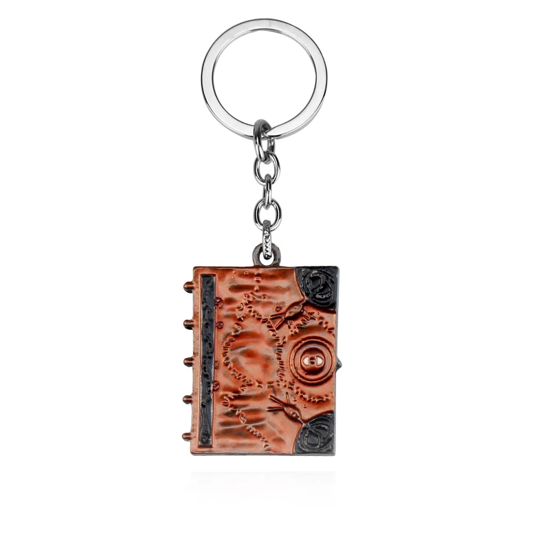 Classic Spell Book Keychain Hocus Pocus 3D Fashion Witch Keyring Magic Book Double Sided Pendant Choker Gifts Accessories