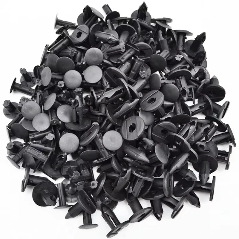 100pcs/lot 8mm Hole Plastic Rivet Car Bumper Clips Fender Push in Fastener Rivets Automotive External Maintenance Fixed Parts
